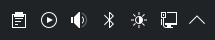 Der Systembereich der KDE-Taskleiste mit mehreren Symbolen, darunter das Netzwerksymbol